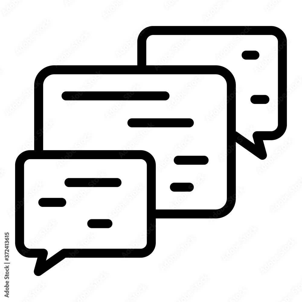 Poster chatting icon. outline chatting vector icon for web design isolated on white background