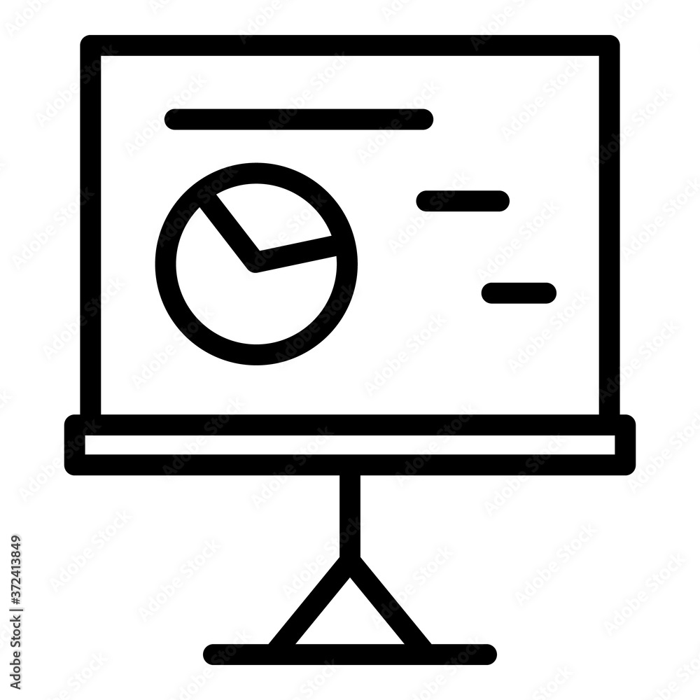 Poster report desk icon. outline report desk vector icon for web design isolated on white background