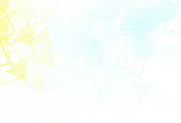 Light Blue, Yellow vector pattern with polygonal style with circles.