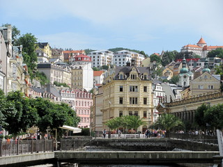 Beautiful buildings in Karlovy Vary, Czech republic