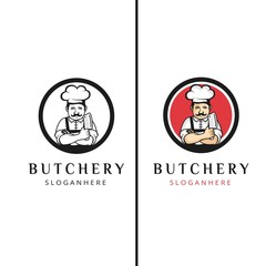 Butchery Logo Design Vector