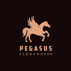 Pegasus Logo Design Vector
