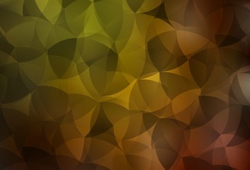Dark Green, Yellow vector backdrop with memphis shapes.