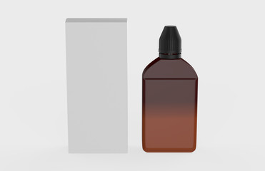 Editable  dropper bottle and cap. Contains accurate mesh to wrap your design with envelope distortion. 3d illustration