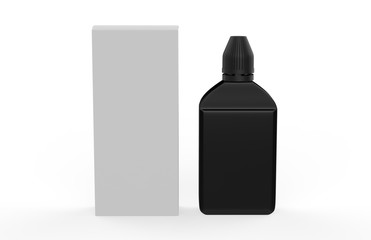 Editable  dropper bottle and cap. Contains accurate mesh to wrap your design with envelope distortion. 3d illustration