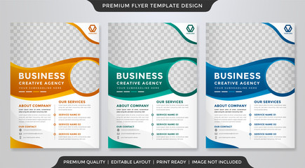 set of business flyer template with minimalist style and clean layout design use for business profile and promotion ads