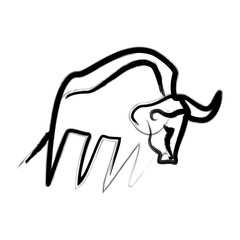 Chinese new year 2021 background. Ox, bull, cow