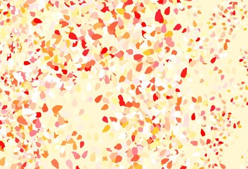 Light Red, Yellow vector pattern with random forms.