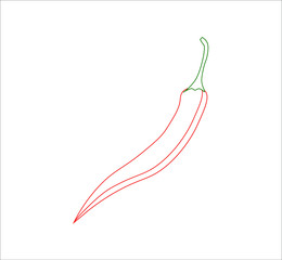 red hot chili pepper, illustration for web and mobile design.