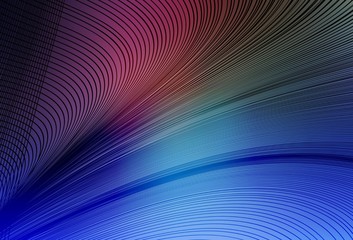 Dark Pink, Blue vector pattern with lines.