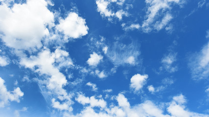 Beautiful clouds with blue sky landscape in nature                               