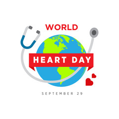 Celebrate World Heart Day. vector illustration