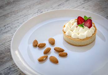 Delicate summer orange tart
