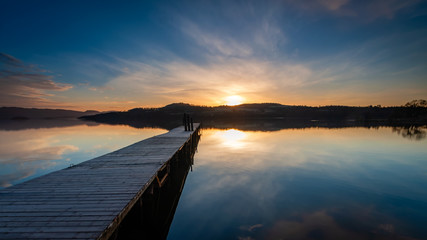 Dawn at Duck Bay Marina, Loch Lomond, Scotland., 