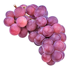 Fresh grapes isolated on white background with clipping pass