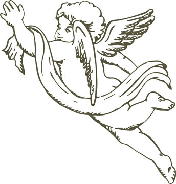 Cherub Angel Drawing Clip Art  Angel  Free Transparent PNG Clipart Images  Download
