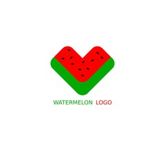 Watermelon vector illustration. Watermelon logo. Simple logo for watermelon business or for digital purposes.