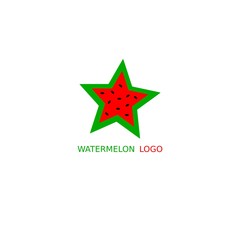 Watermelon vector illustration. Watermelon logo. Simple logo for watermelon business or for digital purposes.