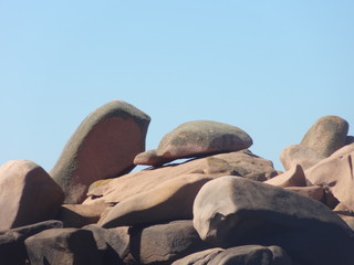 Rocher de la tortue, Côte de granit rose, sentier des douaniers, Perros Guirec, Côtes d'Armor,...