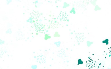 Light Blue, Green vector pattern with random forms.
