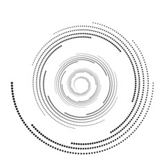 Fototapeta na wymiar Halftone dots in circle form. round logo . vector dotted frame . design element