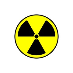 Radiation icon vector. Warning radioactive sign danger symbol.