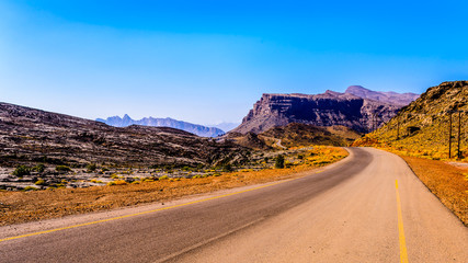 Beautiful road trip along the Hajar range in Oman