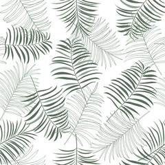 Seamless pattern of tropical leaves. Illustration for gift packaging, web page background, as a print for any printed product