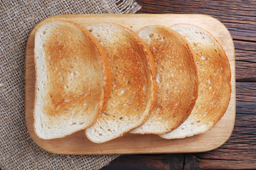 Roasted white bread