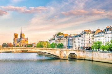The beautiful Notre Dame de Paris in France