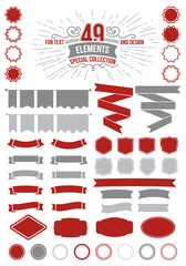 Great for retro Premium design elements. Frames and ribbons Designers Collection