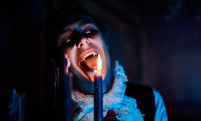 frightening male vampire