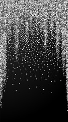 Silver glitter luxury sparkling confetti. Scattere