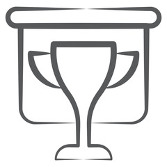 
Doodle design of business trophy concept icon
