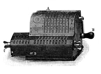 Ordner's adding machine in the old book Encyclopedia by I.E. Andrievsky, vol. 2, S. Petersburg, 1890
