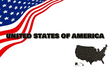 Graphic banner with United States theme.