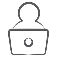 
A person in front of laptop screen showing him to be freelancer
