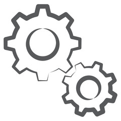 
Icon of repair in line design, gears or cog wheel 
