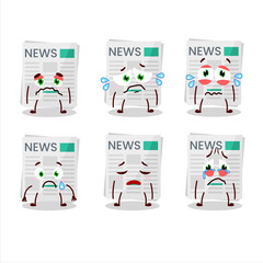 Medical payment cartoon character with sad expression