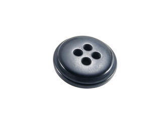 Black round button isolated on white background.
