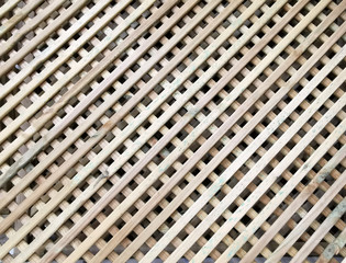 Wooden garden fence for guarding private property.