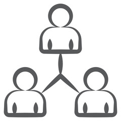 
Office people and team of employees, leadership icon doodle style.
