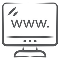 
Doodle vector of web domain icon for websites, intranet concept 
