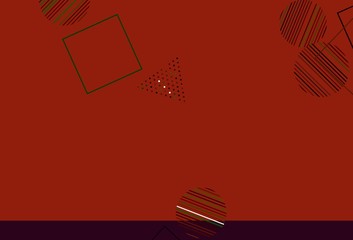 Light Green, Red vector background with triangles, circles, cubes.