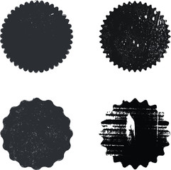 Grunge post Stamps Collection, Circles. Banners, Insignias , Logos, Icons, Labels and Badges Set . vector distress textures.blank shapes.