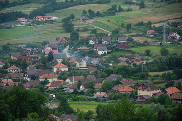 Fototapeta na wymiar Sovata, Romania - 2020 Transylvania,Panoramic view from Belvedere tower