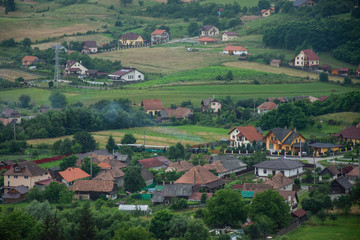Sovata, Romania -  2020  Transylvania,Panoramic view  from  
Belvedere  tower