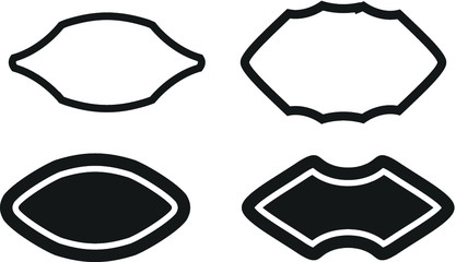 Grunge Logo banner. Modern Shape Stamps Collection,Grunge Circles. Can be used as Banners, Insignias , Logos, Icons, Labels or Badges.