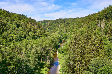 Naklejka premium Hiking in the Canyon 