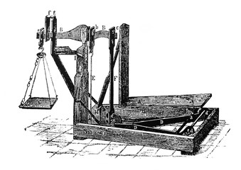 Fototapeta premium Decimal scales in the old book Encyclopedia by I.E. Andrievsky, vol. 7A, S. Petersburg, 1892